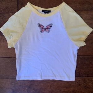 Forever 21 butterfly crop top.